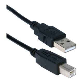 QVS USB 2.0 (Type-A) Male to USB 2.0 (Type-B) Male Cable - Black