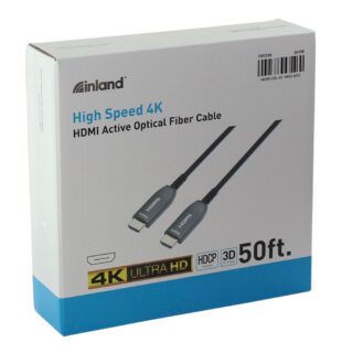 Inland 18G Ultra High Speed HDMI Active Optical Cable - 50ft