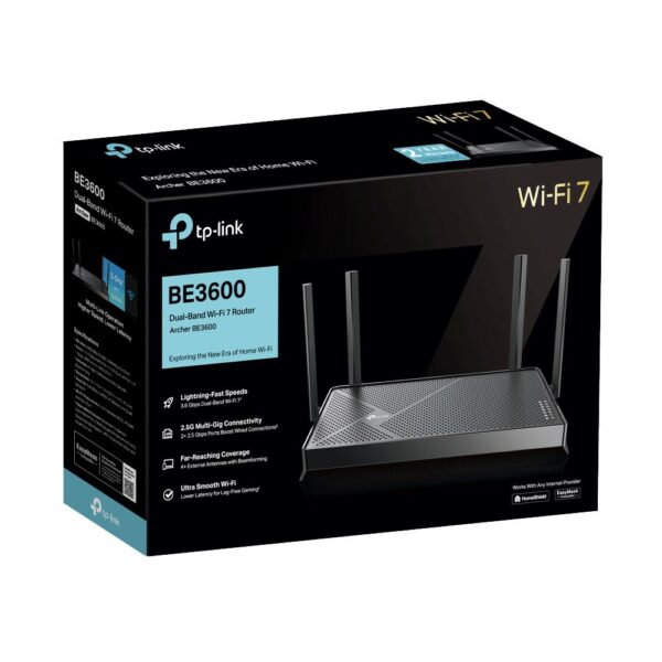 TP-LINK Archer BE3600 Dual-Band Wi-Fi 7 Router - Image 3